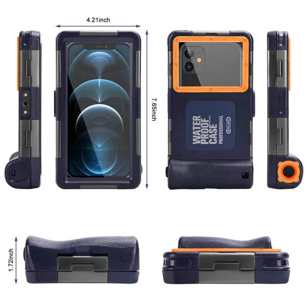 Housing [15m/50ft] Video Swimming Waterproof for Snorkeling with Professional Y8p Diving Photo Up to Lanyard Phones LCD Surfing And UrbanX 6.9 Case Underwater all Protective Inch