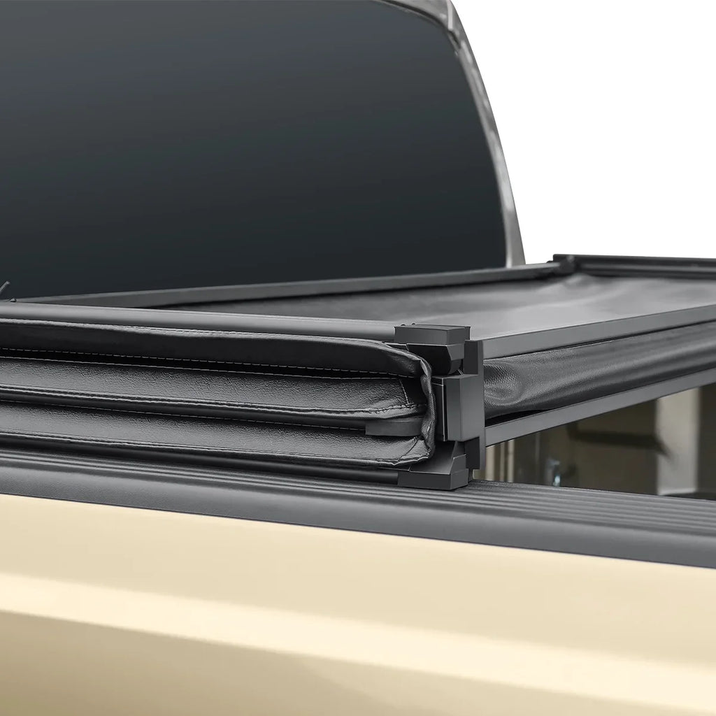 Fits Tundra 22-23 Auto Truck 6.5Ft Tri Fold Soft Cover Bed Drive Bed Tonneau